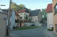 Straßenkreuzung in Richtung Kamsdorf