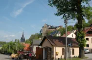 Blick zum Könitzer Schloss im Oberdorf